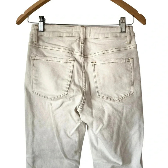 Flying Monkey White Distressed Jeans w/ Tan Stitching - Picture 13 of 16